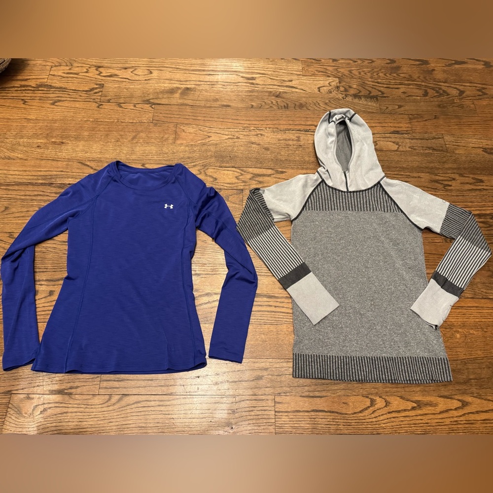 Under Armour & GapFit Athletic Top Bundle Small Blue Hoodie
